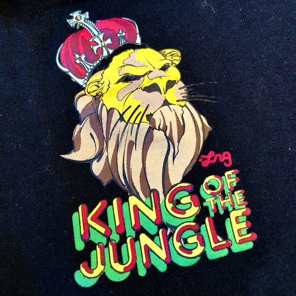 LRG Lifted Research Group Black T-Shirt KING OF THE JUNGLE Double Sided - Picture 11 of 12